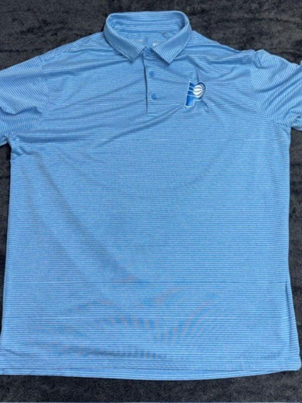 Antigua Men's S / Sleeve Light Blue Indiana Pacers Polo Shirt Size L